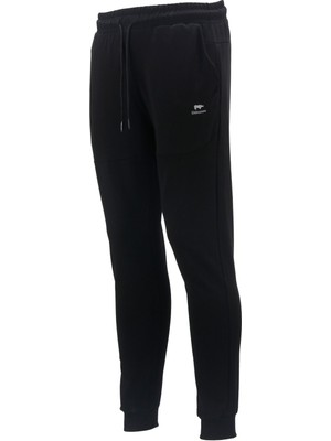 Shinzone Erkek Yazlık Standart Fit Lastikli Siyah Eşofman Altı