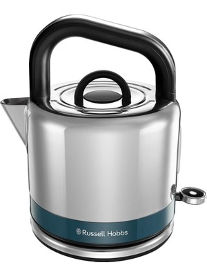 Russell Hobbs 1,5 L Su Isıtıcısı Paslanmaz Çelik Gizli Rezistans Mavi Renkli Otomatik Kapanma