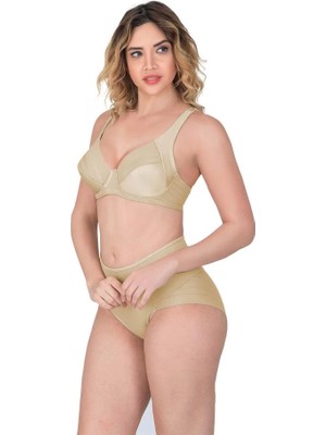 Miraxx Ekru Emay 177 D Toparlayıcı Sütyen Takım