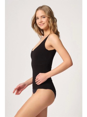 Miraxx Siyah Emay 2815 Double Cotton Korse Atlet