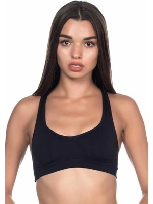 Miraxx Siyah Emay 4025 Pedli Sporcu Sütyen Korse