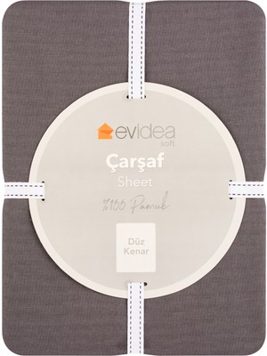 Evidea Soft King Size Çift Kişilik Çarşaf - Antrasit - 260X280 cm