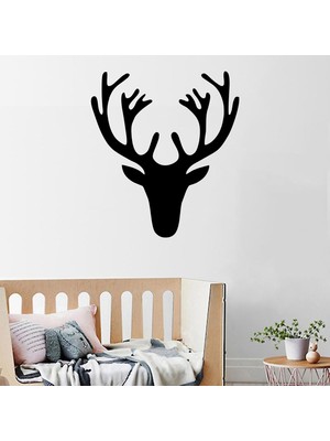Hediyene Bak Geyik Kafası Dekoratif Duvar Süsü Sticker Etiket