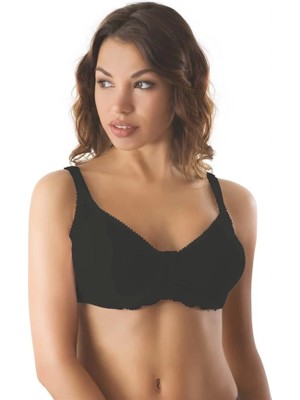 Miraxx Siyah Emay 164 B Balenli Dantelli Sütyen