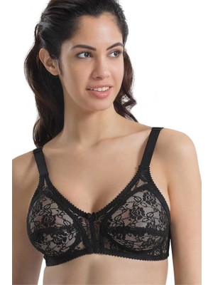 Miraxx Siyah Emay 145 D Dantelli Toparlayıcı Sütyen