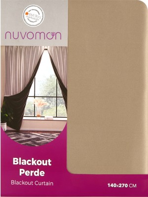 Nuvomon Luna Çift Taraflı Blackout Perde - Kahverengi - 140X270 cm