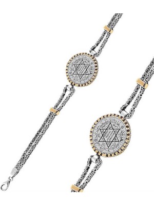 Serra Jewels Gümüş Süleyman Mührü Erkek Bileklik
