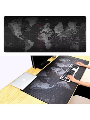 Somic Büyük Boy Xxl Mouse Pad Dünya Haritası Desenli 90X40CM Oyuncu Gamer Gaming Mouse Pad Yüksek Kalite