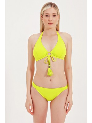 Zeki Global Önü Büzgülü Bikini Üst