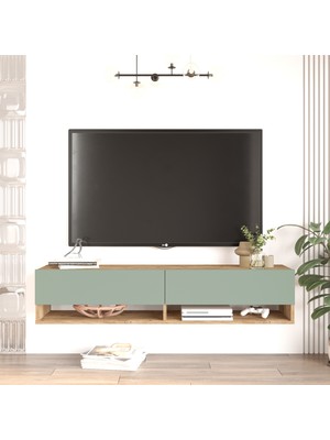 Robin Home Loft Tv Ünitesi 140CM Çam-Ihlamur Yeşili