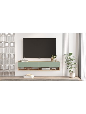 Robin Home Loft Tv Ünitesi 140CM Çam-Ihlamur Yeşili