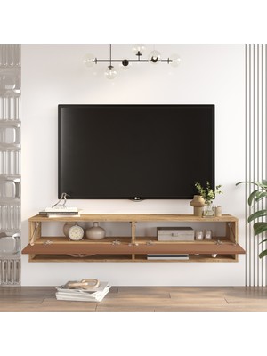 Robin Home Loft Tv Ünitesi Duvara Monte 140CM Çam-Kiremit