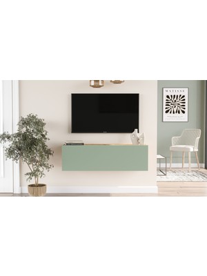 Robin Home Loft Tv Ünitesi 100CM Çam-Ihlamur Yeşili