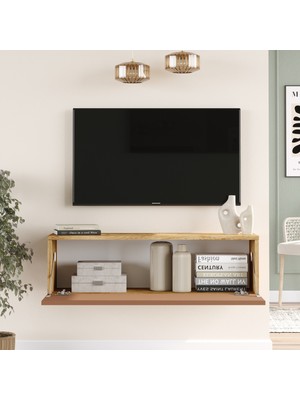 Robin Home Loft Tv Ünitesi 100CM Çam-Kiremit