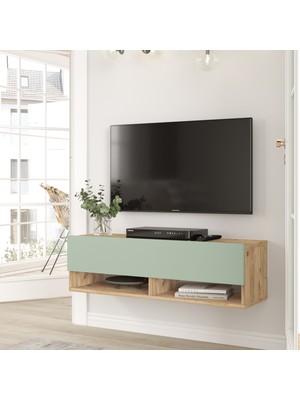 Robin Home Loft Tv Ünitesi 100CM Çam-Ihlamur Yeşili