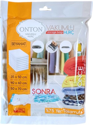 Metropolavm 3’lü Vakumlu Hurç Poşet Seti Seyahat Boy (35X50+40X60+50X70CM)