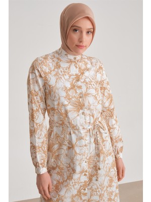 Armine Desenli Tunik 24Y4106 Camel