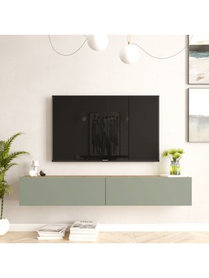 Robin Home Loft Tv Ünitesi 180CM Fr8-Ay Çam-Ihlamur Yeşili