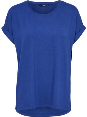 Only 15106662 Acık Yaka Kol Katlamalı Kısa Kol T-Shirt
