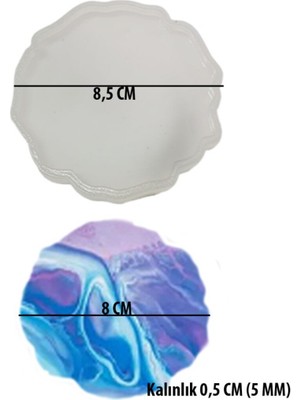 Depposite Epoksi Silikon Kalıp Magnet Güneş 8 cm