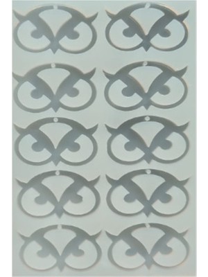 Depposite Epoksi Reçine Baykuş Kafası Anahtarlık ve Kolye Kalıbı