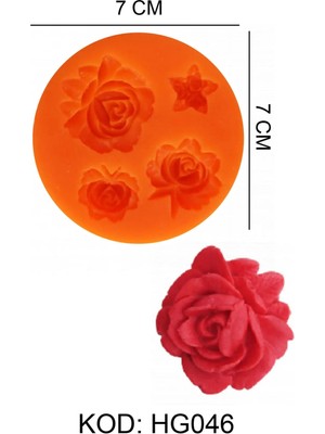 Depposite 4’lü Gül Figürlü Gıda Silikon Kalıbı