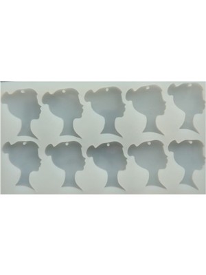 Depposite Epoksi Reçine Kadın Anahtarlık ve Kolye Kalıbı