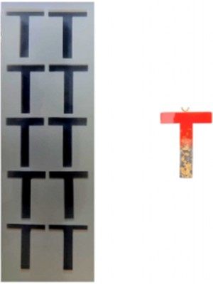 Depposite Epoksi Reçine Seri Üretim T Harf Kalıbı 10 Lu