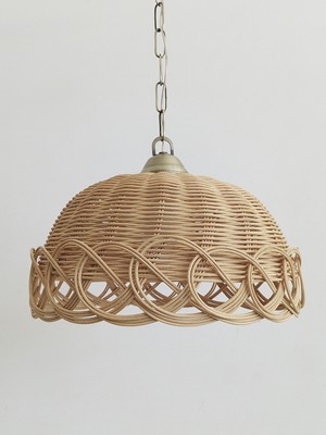 Turkish Belkıs Rattan Rattan Bambu Hasır Sarkıt Avize 35 cm