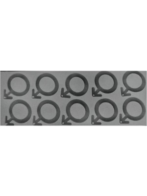 Depposite Epoksi Reçine Erkek Sembolü Anahtarlık Kalıbı 10 Lu