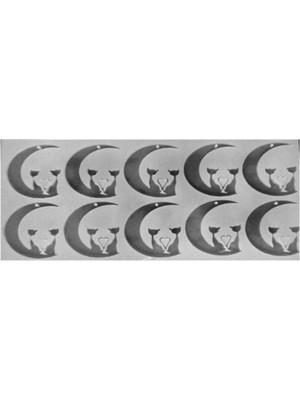 Depposite Epoksi Reçine Ay ve Çift Kedi Anahtarlık Kalıbı 10 Lu