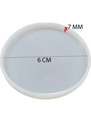Depposite Epoksi Silikon Kalıp Küçük Bardak Altlığı Düz Model 6 cm