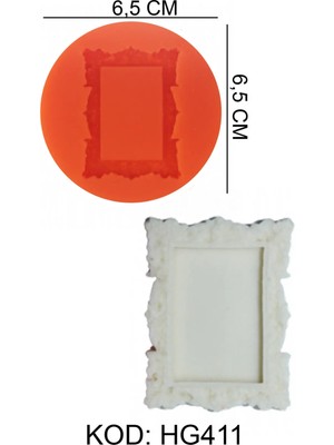 Depposite Kare Çerçeve Figürlü Gıda Silikon Kalıbı