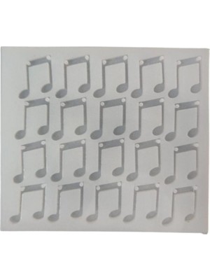 Depposite Epoksi Reçine Müzik Notası Anahtarlık ve Kolye Kalıbı Çift Delikli 20 Li