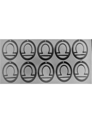 Depposite Epoksi Reçine Terazi Burcu Anahtarlık Kalıbı 10 Lu