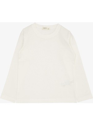 Breeze Erkek Çocuk Uzun Kollu Tişört Basic 4-8 Yaş, Ekru