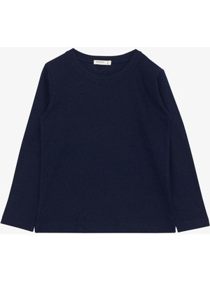 Breeze Erkek Çocuk Uzun Kollu Tişört Basic 9-14 Yaş, Lacivert