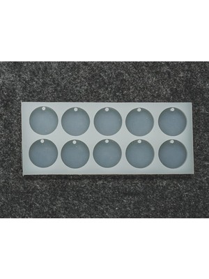 Depposite 4cm Daire Anahtarlık ve Kolye Kalıbı