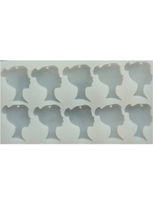 Depposite Epoksi Reçine Kadın Anahtarlık ve Kolye Kalıbı