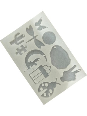 Depposite Epoksi Reçine Karışık Kolye Anahtarlık ve Magnet Kalıbı Model 3