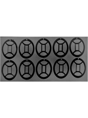 Depposite Epoksi Reçine Balık Burcu Anahtarlık Kalıbı 10 Lu