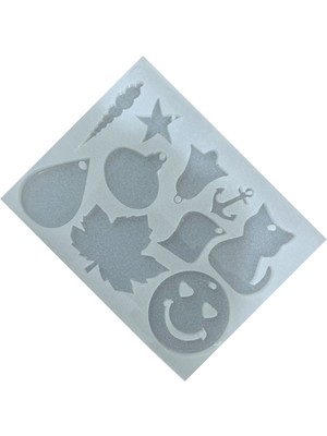 Depposite Epoksi Reçine Karışık Kolye Anahtarlık ve Magnet Kalıbı Model 2