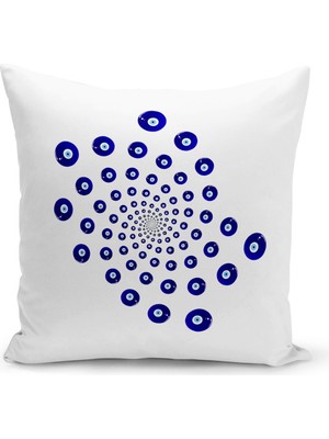 Bertille Home Nazar Serisi Çift Tarafı Dijital Baskılı Kırlent Kılıfı (Evil Eye Cushion Cover)
