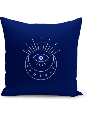 Bertille Home Nazar Serisi Çift Tarafı Dijital Baskılı Kırlent Kılıfı (Evil Eye Cushion Cover)