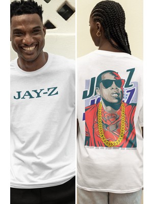 Fuddy Moda Oversize Rapper Jay-Z Sırt Baskılı T-Shirt Unisex Rap