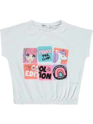 Civil Girls Kız Çocuk T-Shirt 2-5 Yaş Beyaz