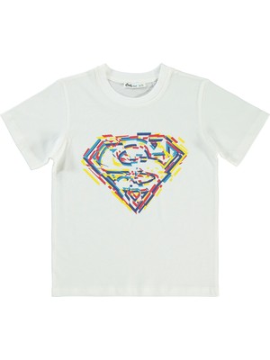 Superman Erkek Çocuk T-Shirt 10-13 Yaş Ekru