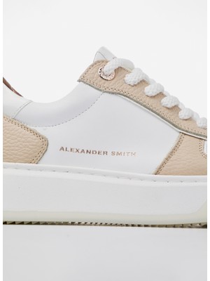 Alexander Smith Beyaz Krem Kadın Deri Sneaker ASAZHWW1540NUW