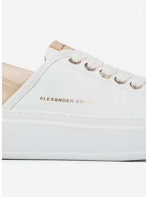 Alexander Smith Beyaz Krem Kadın Deri Sneaker ASAZWYW0487WNU