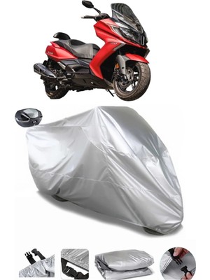 CoverPlus Kymco Downtown 250I  Arka Çanta Uyumlu Su Geçirmez Motosiklet Brandası